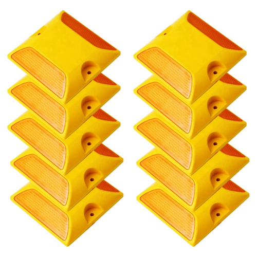 Road Reflective Marker,Double Side Reflective Pavement Marker 10 Pcs
