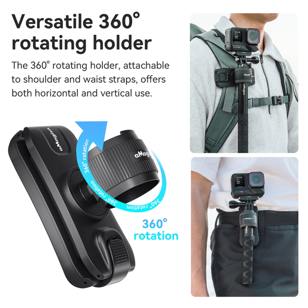 Amagisn Selfie Stick Holder For Insta 360 X4 X3 Ace Pro 2 Gopro 13 4851215471088