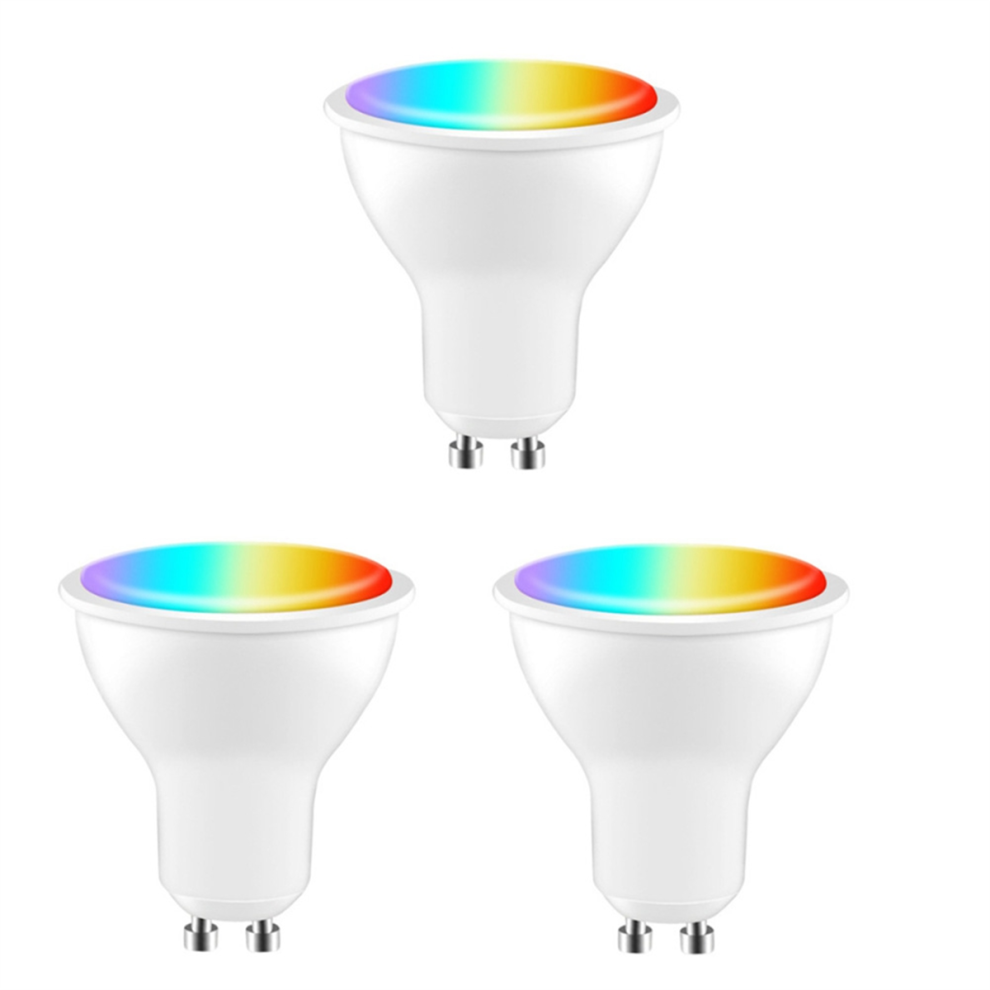 Ampoule LED connectée Tuya GU10 à intensité variable 5 W AC 100-130 V Wi-Fi + Bluetooth, 3 pièces