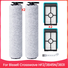 for Bissell Crosswave HF2/3845N/3831 Brush Rollers HEPA Filters