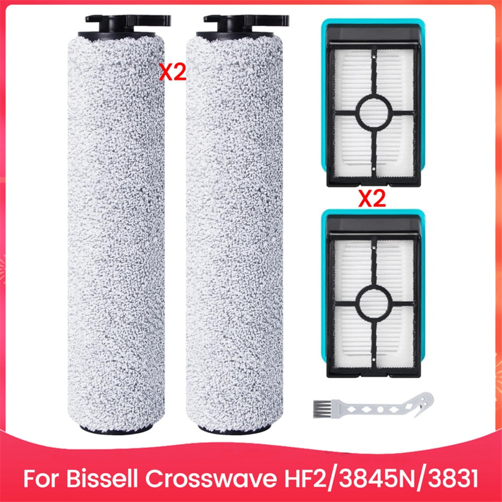 New Neznačkové For Bissell Crosswave Hf2/3845N/3831 Brush Rollers Hepa Filters