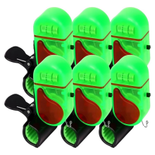 Alarme de mordida de pesca com luz LED, alarme de mordida de peixe com som de mordida, 6 peças