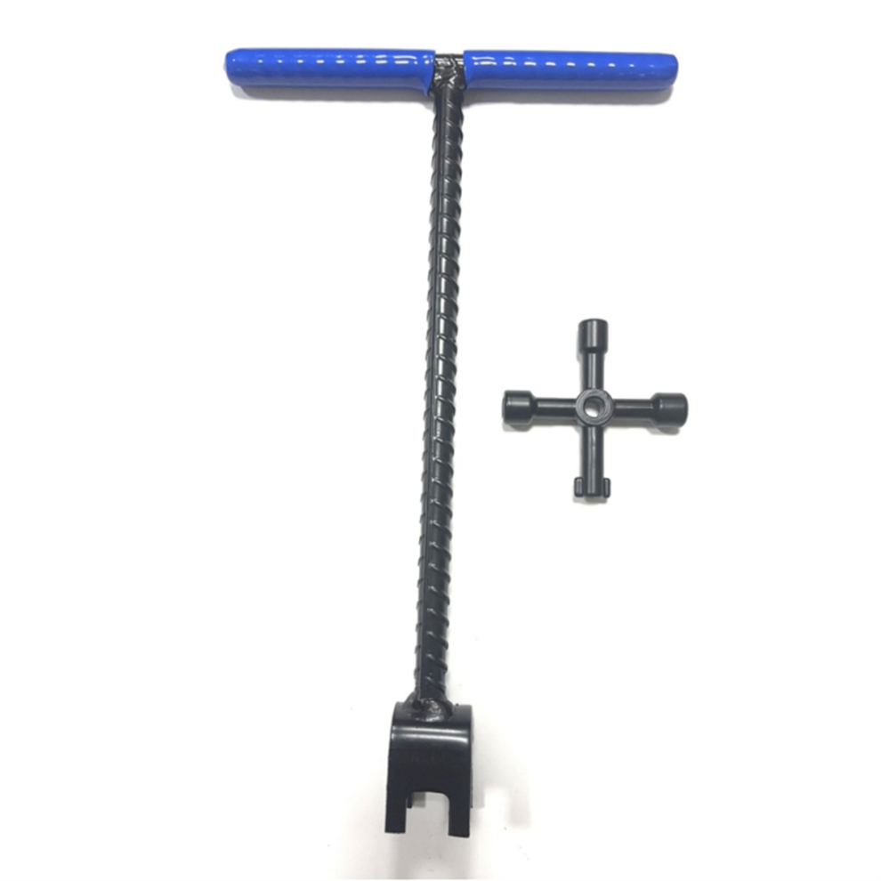T-Type Water Meter Key Wrench,Threaded Steel Water Valve Shutoff Tool 4851215484064