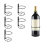 6 Pack Wall Mounted Wine Rack, for Wine Storage Wall Wine Theme Decor 5