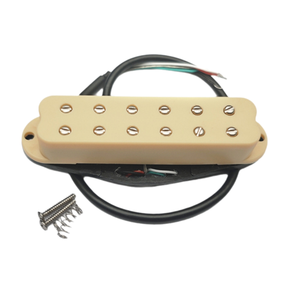Micro guitare simple à double bobinage, faible bruit et haut rendement, jaune
