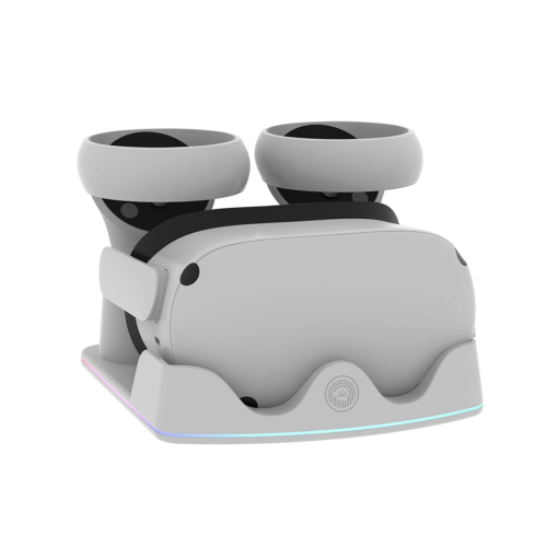 For Meta Quest 3S VR Helmet Charging Base Handle Contact Seat White 2