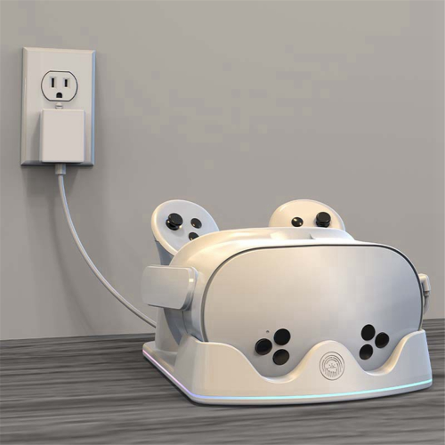 For Meta Quest 3S VR Helmet Charging Base Handle Contact Seat White 1