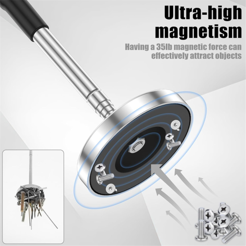 35LB Magnetic Sweeper with Retractable Handle 8.3-33 Inch 1