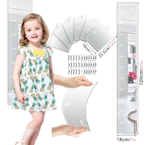 Height Measurement Wall Sticker Chart Mirror Decor Ruler 18x120cm 1