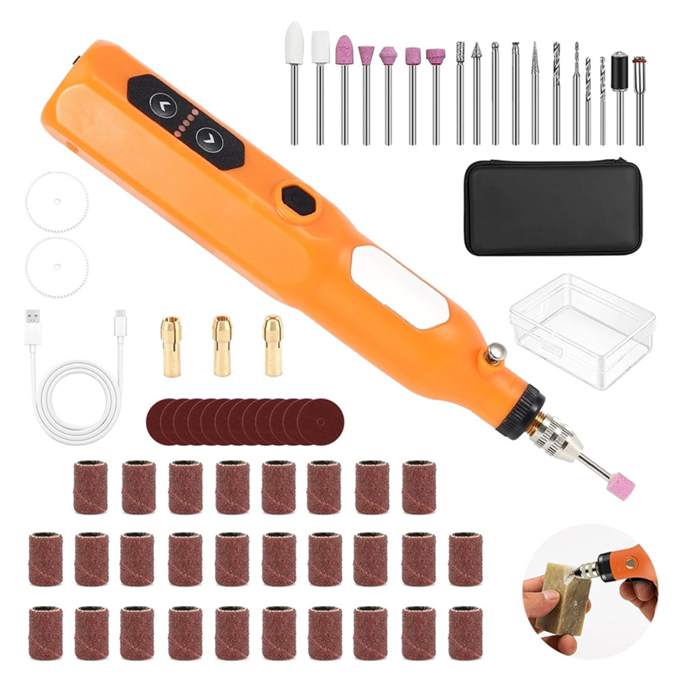 Mini stylo de gravure sans fil, kit d'outils rotatifs pour ponçage et polissage