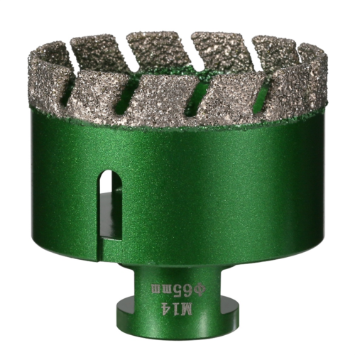 65mm M14 Thread Vacuum Brazed Masonry Hole Opener for Tile, Granite