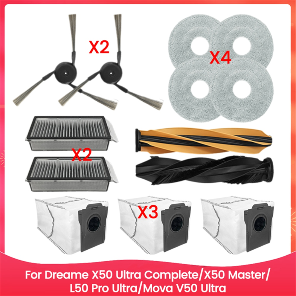Neznačkové For Dreame X50 Spare Parts Brush Hepa Filters Mop Pads Dust Bag