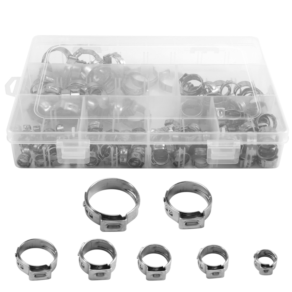 130Pcs 5.8-21Mm Stainless Steel Hose Clamp For Pipe Connection 4851973687141