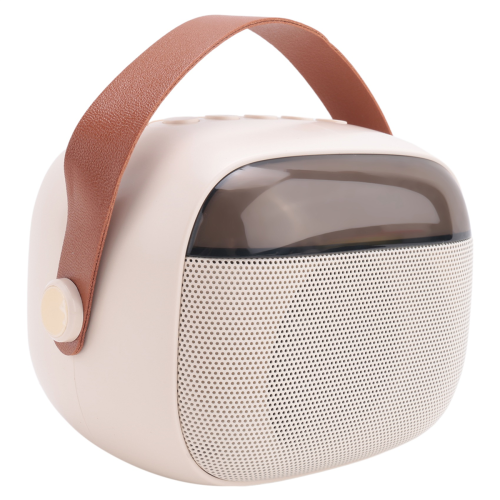 Kinderkaraokemachine Bluetooth-luidspreker met microfoons, crèmewit 1