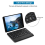 Teclado con panel táctil, teclado con trackpad multitáctil integrado 3