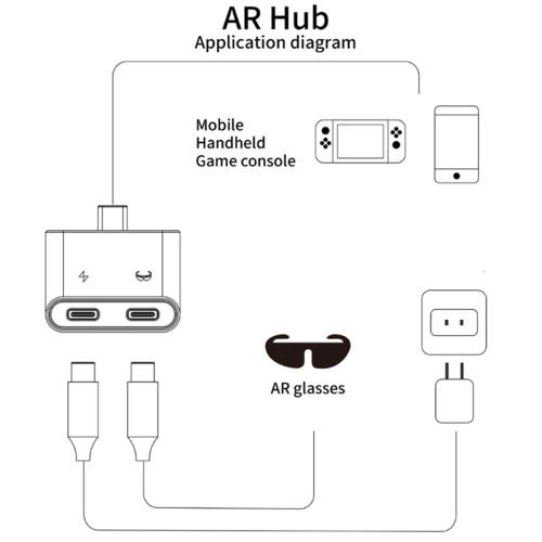 Durability Type C to AR Glasses Charging Data Cable for AIR/2 2
