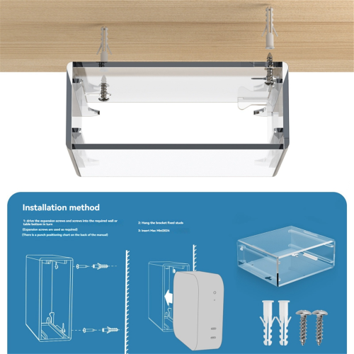 Βάση επιτραπέζιας στήριξης για Mac Mini M4 2024, βάση τοίχου για επιτραπέζια χρήση 2