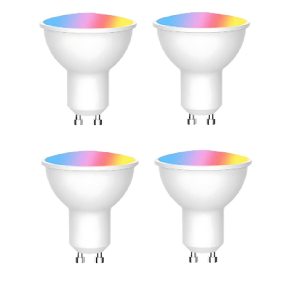 Ampoule LED Tuya Bluetooth GU10 à intensité variable 6 W 220 V, lot de 4