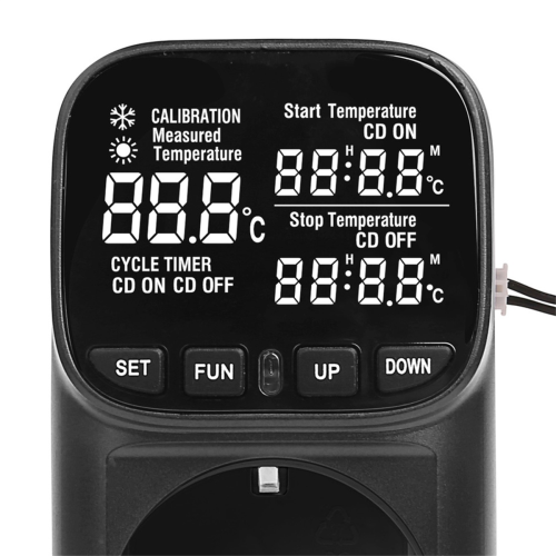Digital Temperature Controller Socket with Timer EU Plug 1