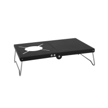 Buitenkacheltafel Ultralichte stalen opvouwbare kampeertafel Zwart