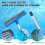2 peças de pedra-pomes para piscina com cabo e escova de piscina de 10 polegadas 5