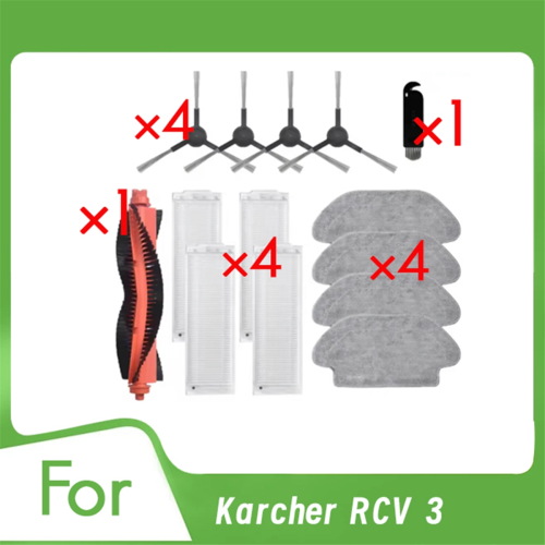 14 τεμάχια για αξεσουάρ ηλεκτρικής σκούπας Karcher RCV 3, κύρια πλευρική βούρτσα