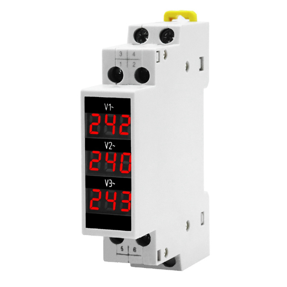 Bv-3R Led Three Phase Voltmeter Digital Display Modular Voltage Meter 4851973628724