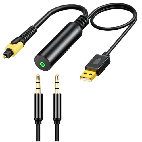 Καλώδιο USB Digital Fiber Optical σε 3,5 mm Converter για οπτικό ήχο 1