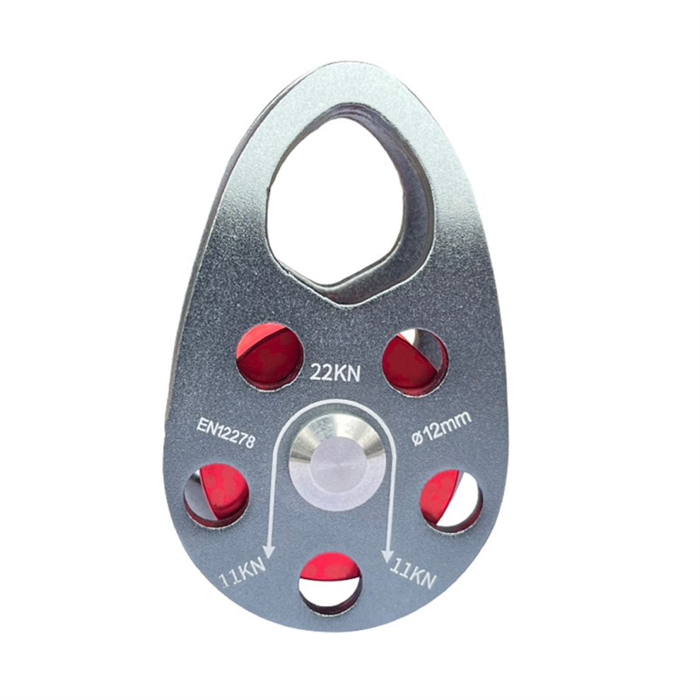 Photos - Climbing Gear Rock Climbing Pulley Heavy Duty Single Fixed Swing Pulley Gray&Red