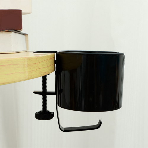 Desk Cup Holder Table Universal Adjustable Pgraded Arm Clamp Black 2