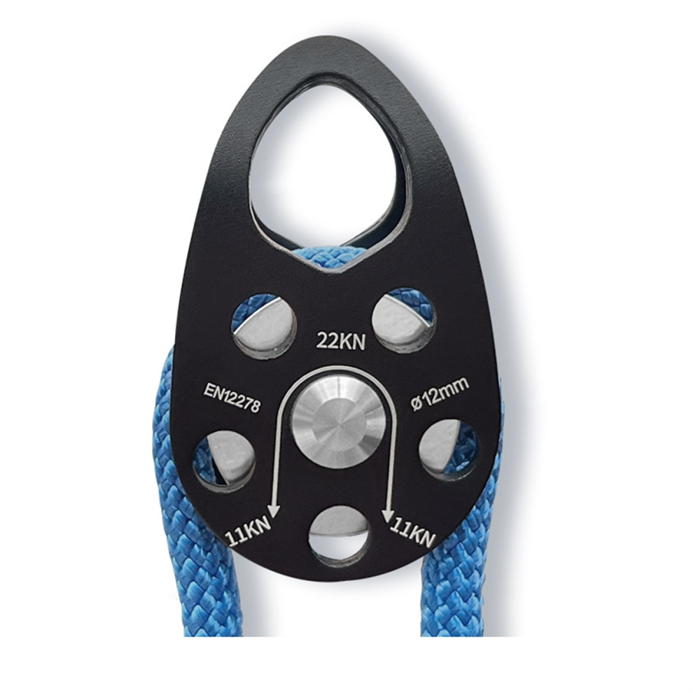 Rock Climbing Pulley Heavy Duty Single Fixed Swing Pulley Black 4851215460990