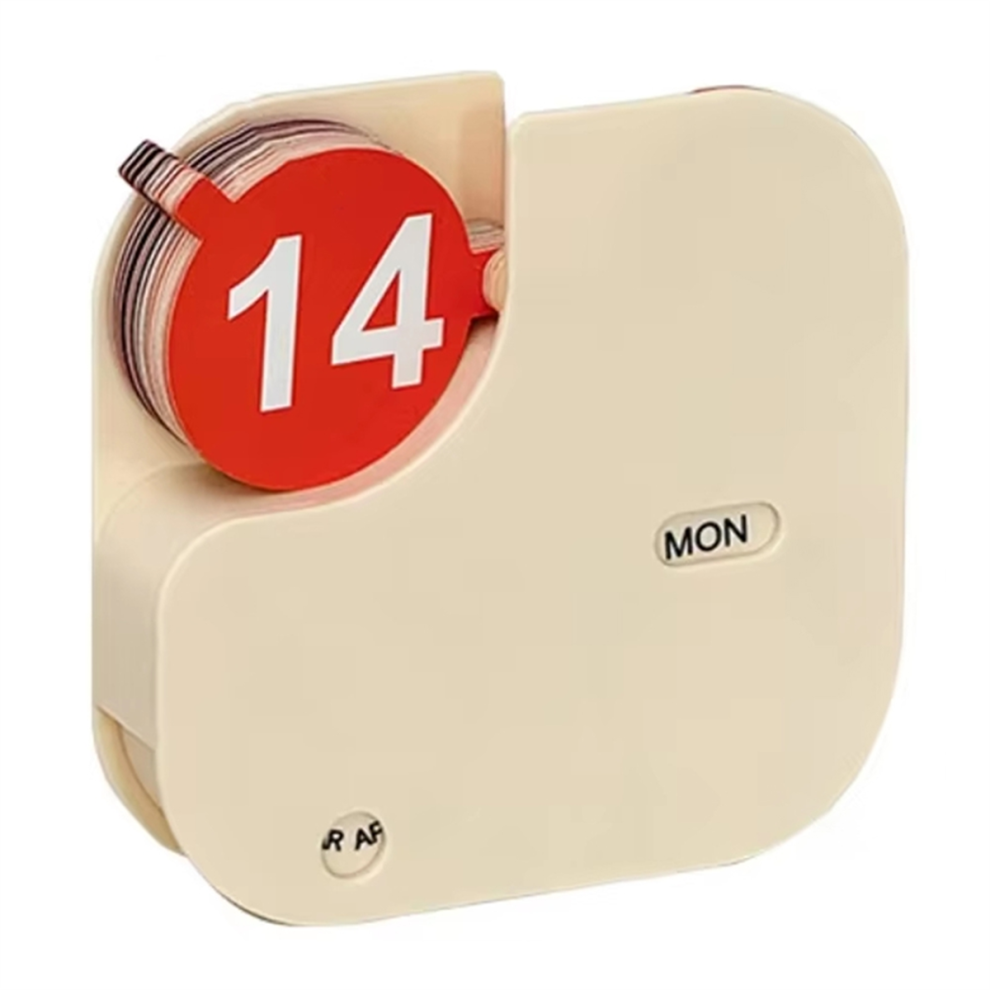 Calendario Da Tavolo Minimalista In Plastica, Calendario A Fogli Mobili Per L'uso In Casa E In Ufficio