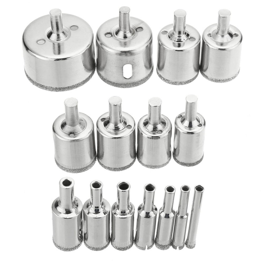 Photos - Bits / Sockets 15pcs Diamond Coated Hole Saw Drill Bits,Glass, Ceramic Drill Bit Set