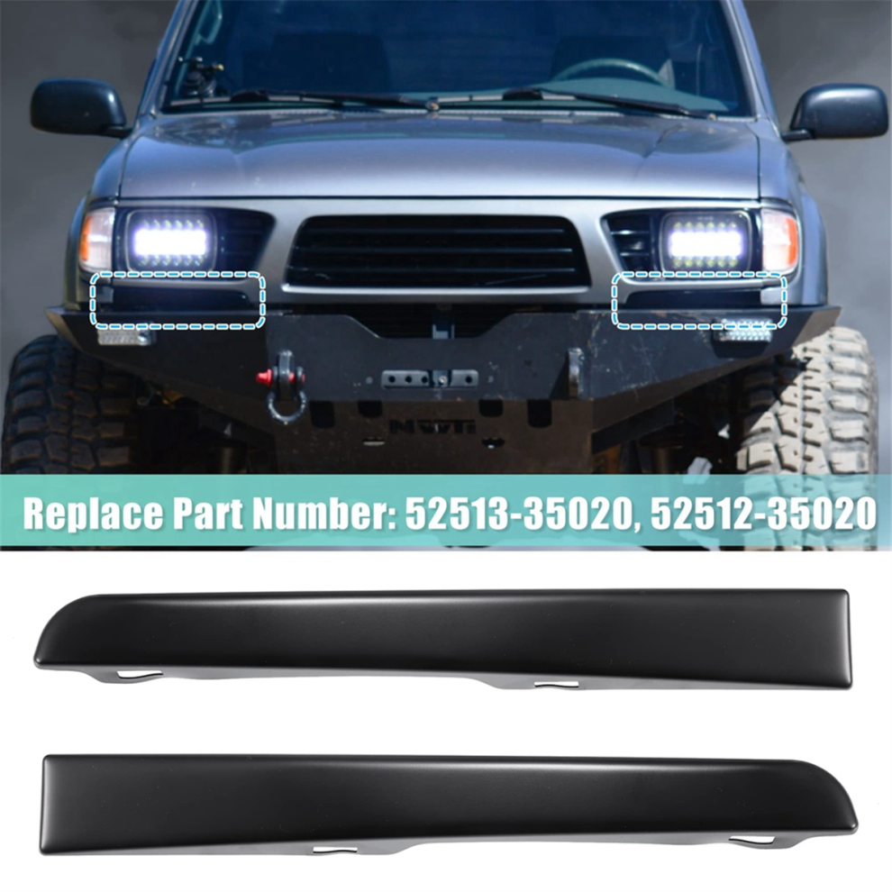 1 Pair Headlight Lower Trim Bumper Grille Fill Trim For Toyota 4851973621824