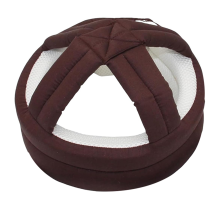 Capacete de proteção para idosos, capacete de segurança ajustável, cor café