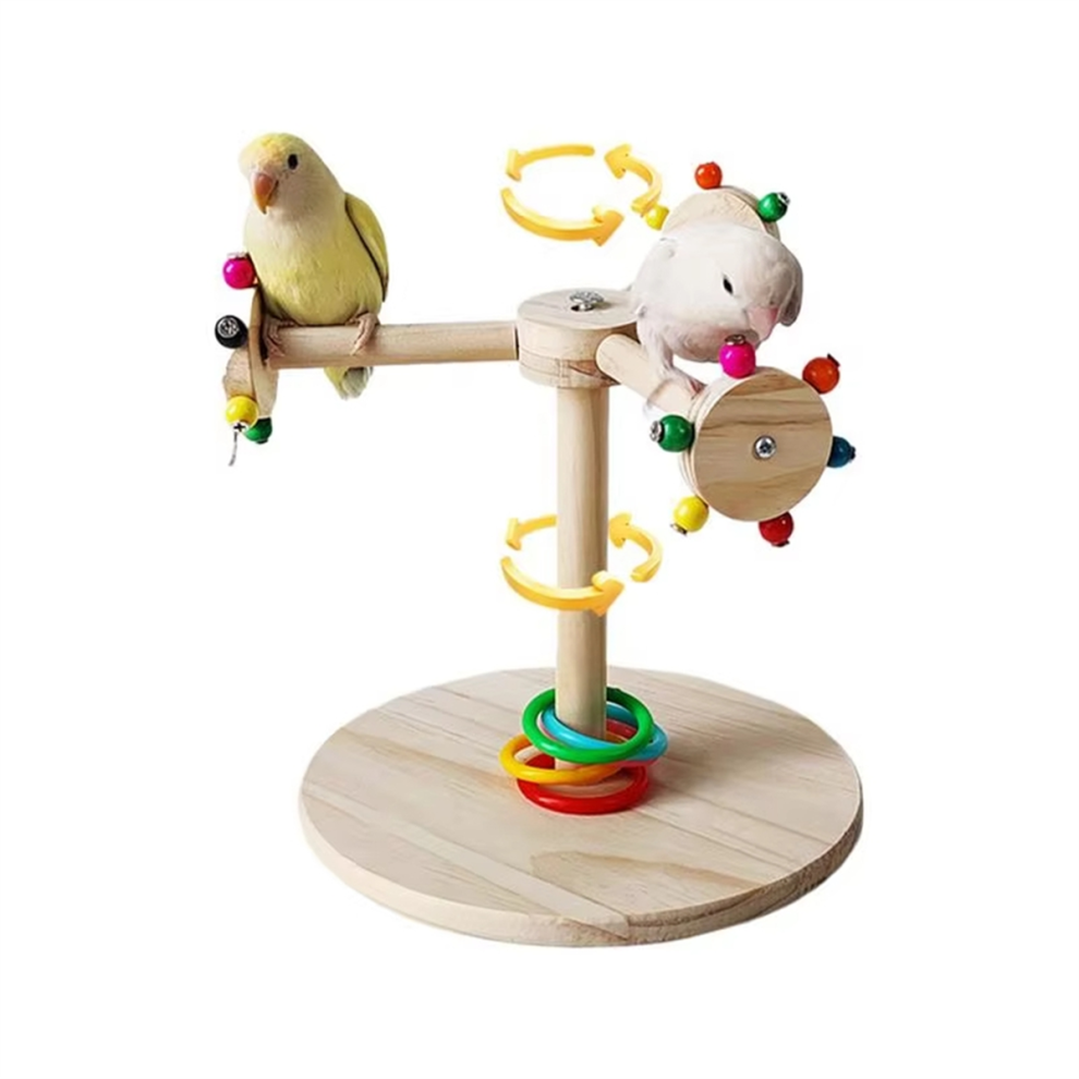 Support de perchoir pour oiseaux, bâton de perchoir, jouet pour moineau, conception de moulin à vent rotatif