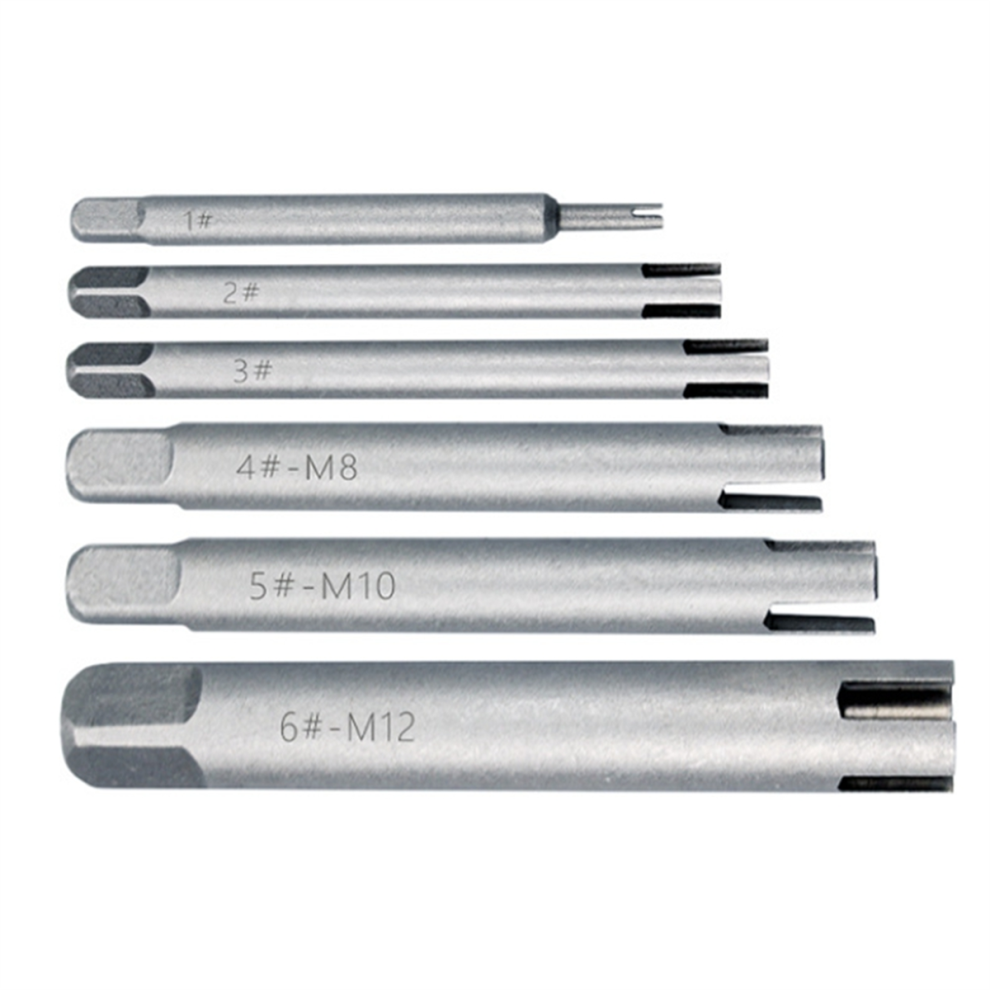 M4-M12 Damaged Screw Tap Remover Broken Head Removal Hand Tool 6 Pcs 4851215487645