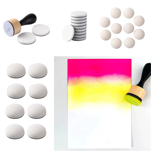 Mini Ink Blending Tools Interchanged Round Foams Refills 2