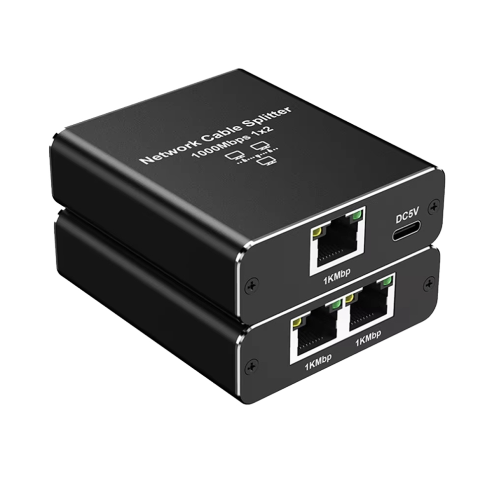 Adaptateur Ethernet, répartiteur Internet LAN, commutateur Gigabit 1 vers 2