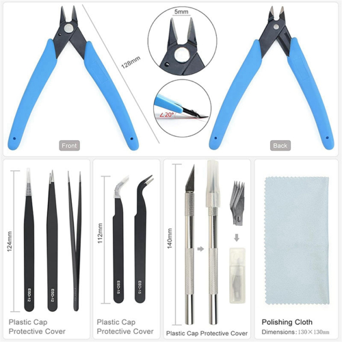 10Pcs Model Tools Craft Set Hobby Building Tools Kit for 3D Model 2