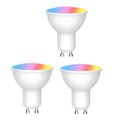 Tuya Bluetooth GU10 LED Light Bulb Dimmable 6W 220V Smart 3Pcs
