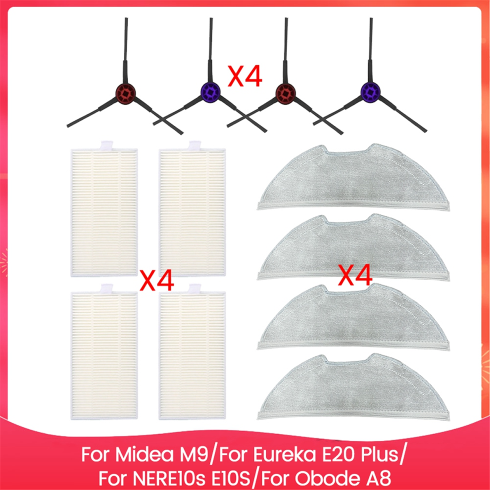 Neznačkové For Midea M9/Eureka E20 Plus Robot Vacuum Side Brush & Filter