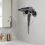 Hair Dryer Wall Mount Bracket Black 2