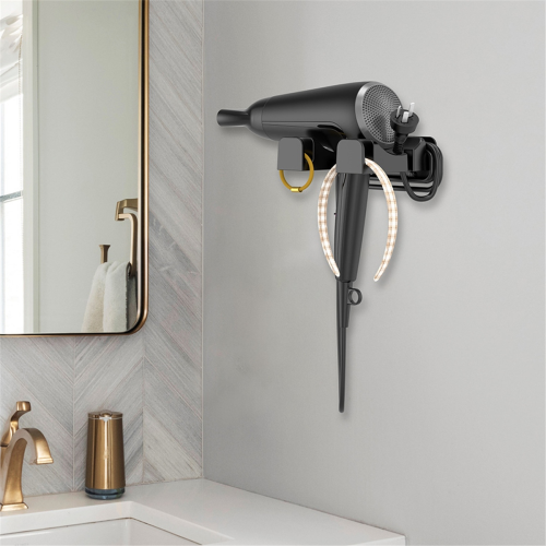 Hair Dryer Wall Mount Bracket Black 1