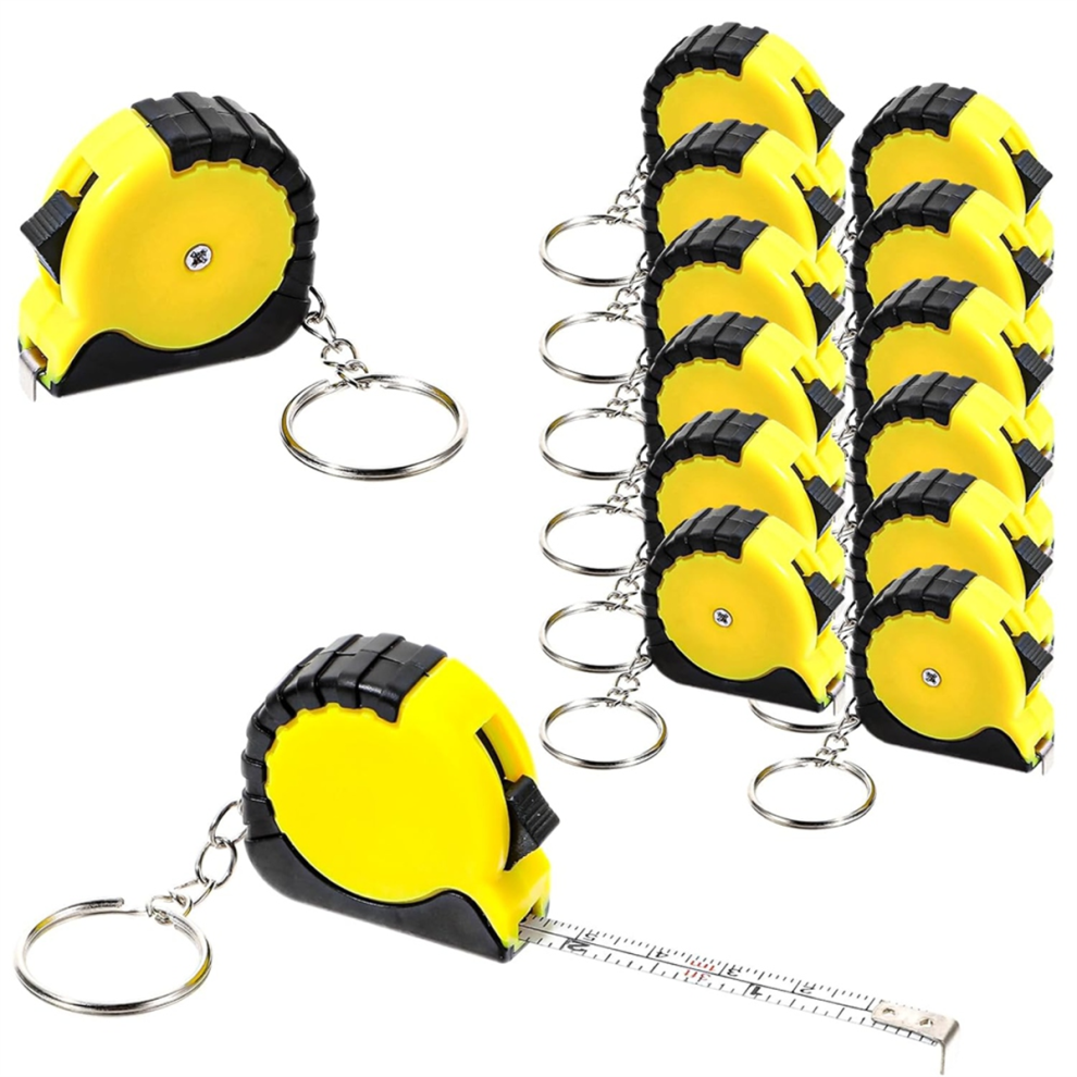 12Pcs Tape Measure Keychains, 1M/3.3Ft 4851215434502