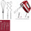 Hand Mixer Attachments Beater,Whisk,Blending Rod and Dough Hooks, 6