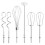Hand Mixer Attachments Beater,Whisk,Blending Rod and Dough Hooks, 1
