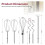 Hand Mixer Attachments Beater,Whisk,Blending Rod and Dough Hooks, 3