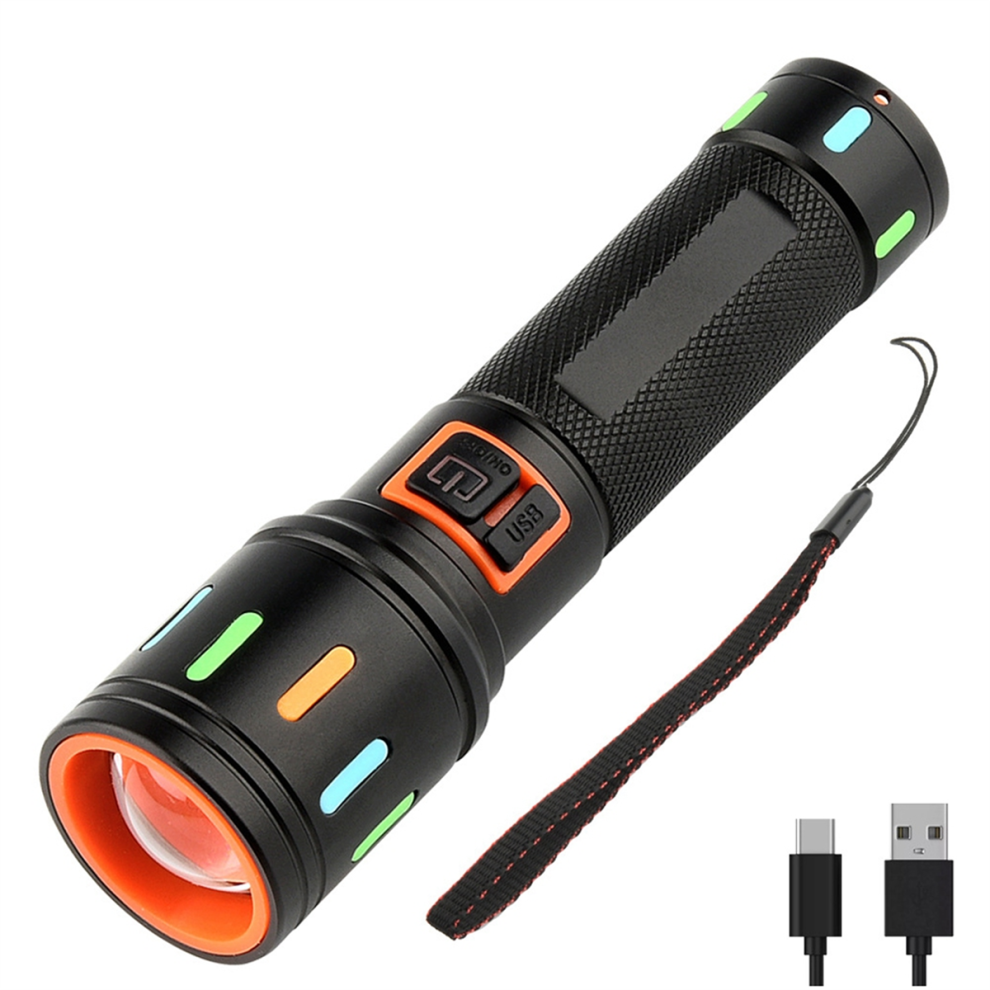Rechargeable Flashlight LED Flashlight, Adjustable Focus