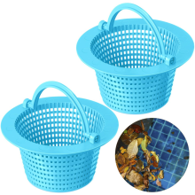 Cestello per skimmer da piscina da 2 pezzi con maniglia per la pulizia delle piscine, C
